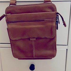 Fossil, brown leather, crossbody purse. Never used.